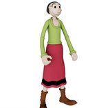 Power Stars Action Figure: Olive Oyl