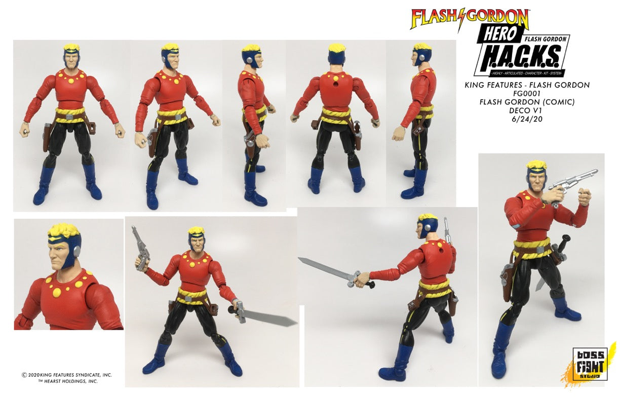 Hero H.A.C.K.S. FLASH GORDON Action Figure: Comic Flash - Wv1